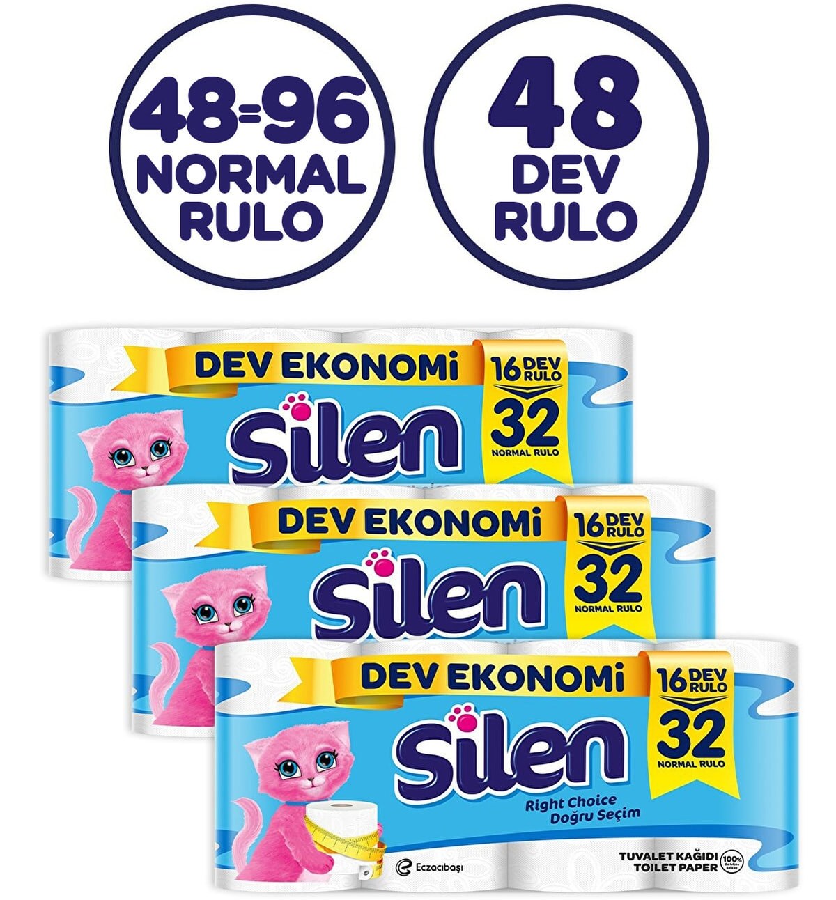 Tuvalet Kağıdı 48'li Dev Rulo (16=32,96 RULO) Fiyatı ve Özelliklerı - Findik